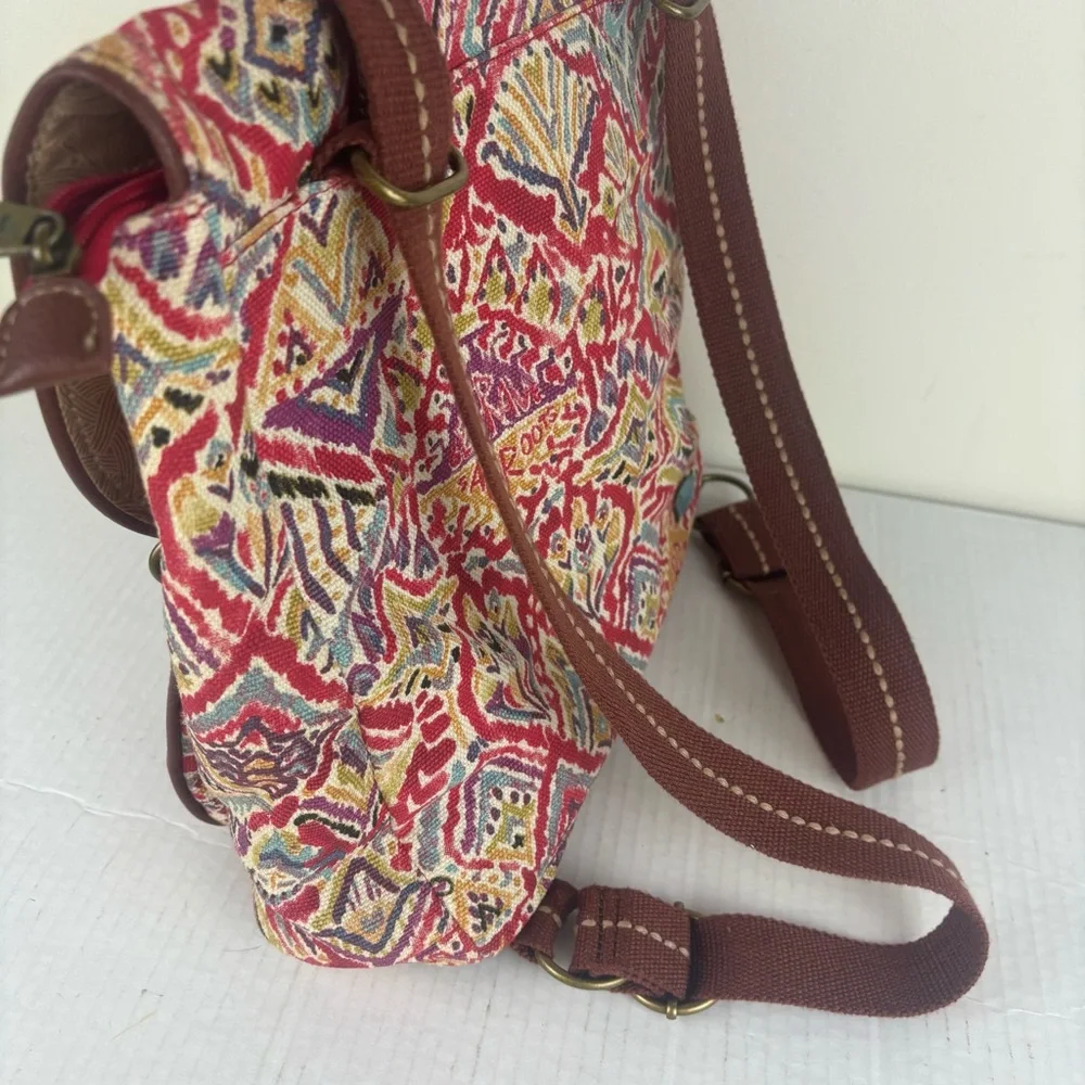 Sakroots Convertible Backpack Shoulder Bag-Mult Colored Boho Pattern Canvas